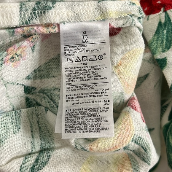 Old Navy High Waisted Linen Blend Wrap Front Mini Skort | Lemons - Picture 7 of 7